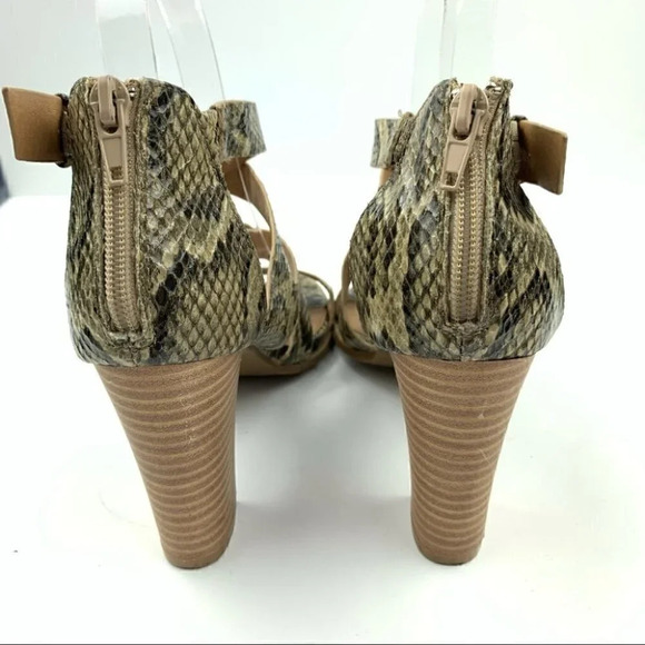 Report heels Reba sz 7.5 snakeskin print strappy - Picture 3 of 10